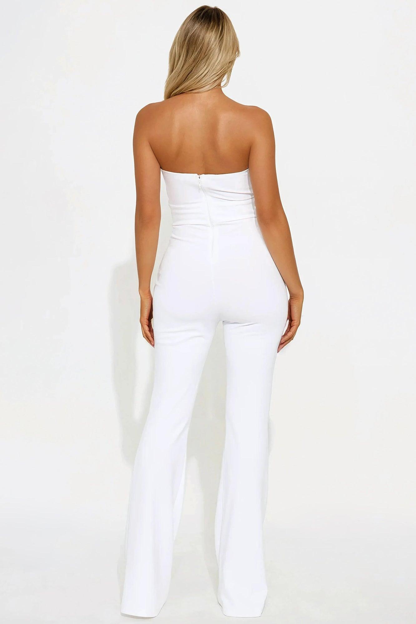 Greet The Fans Strapless Jumpsuit - Ivory Product Image