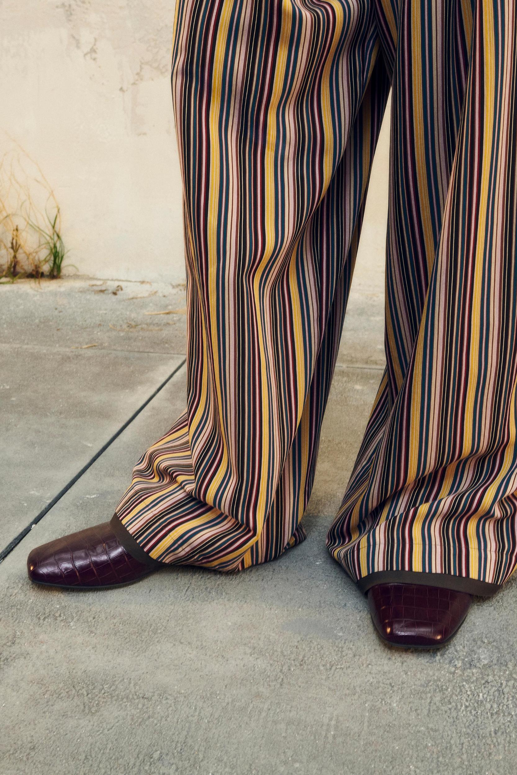 WIDE FIT STRIPED PANTS LIMITED EDITION Product Image