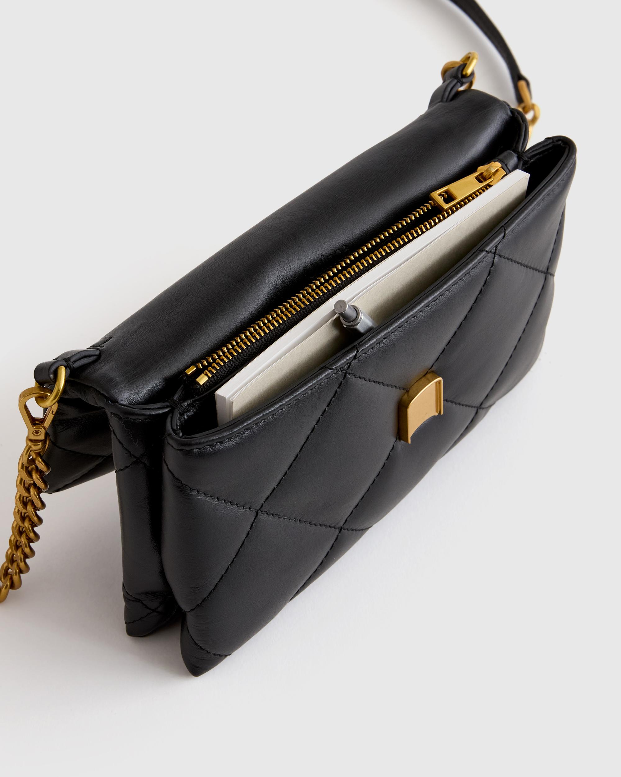 Quince | Women's Italian Leather Diamond Quilted Wallet Crossbody Product Image