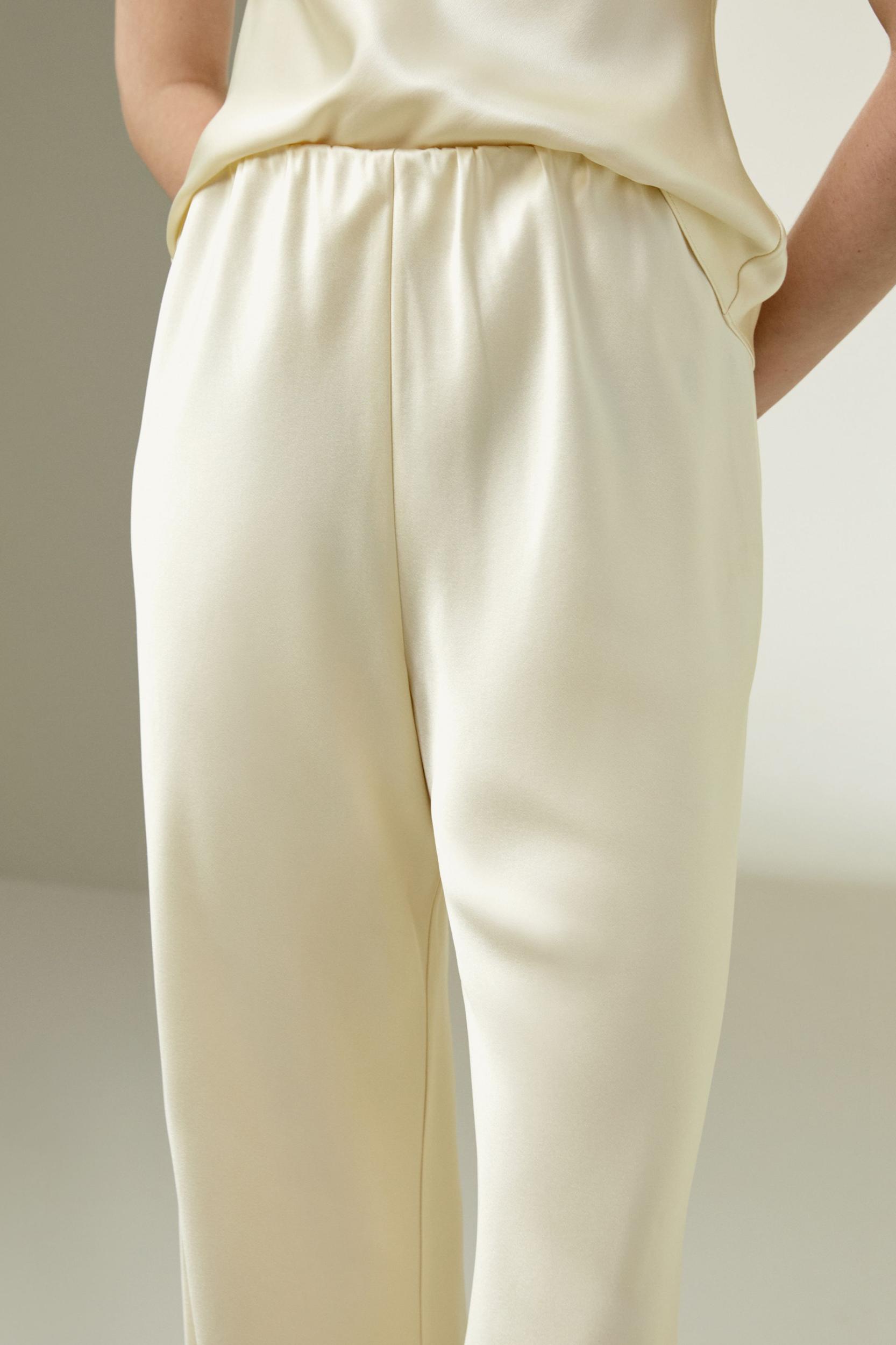 LILYSILK Silk Pants Women - Lily White 100 Silk - Classic Relaxed Fit Pants Petite 8 Product Image