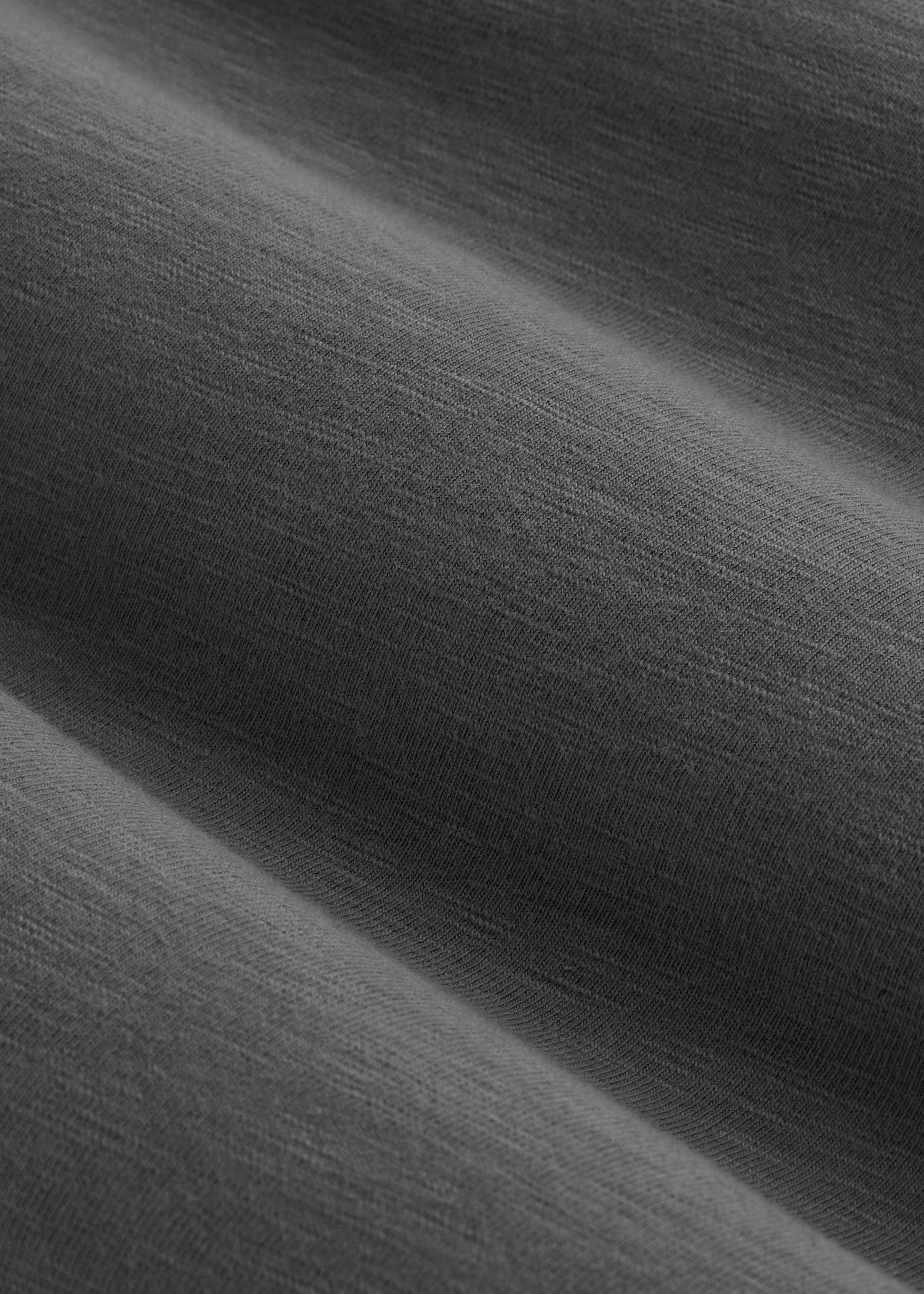 Slub Long Sleeve Scoop Tee for Tall Men in Charcoal Male Product Image