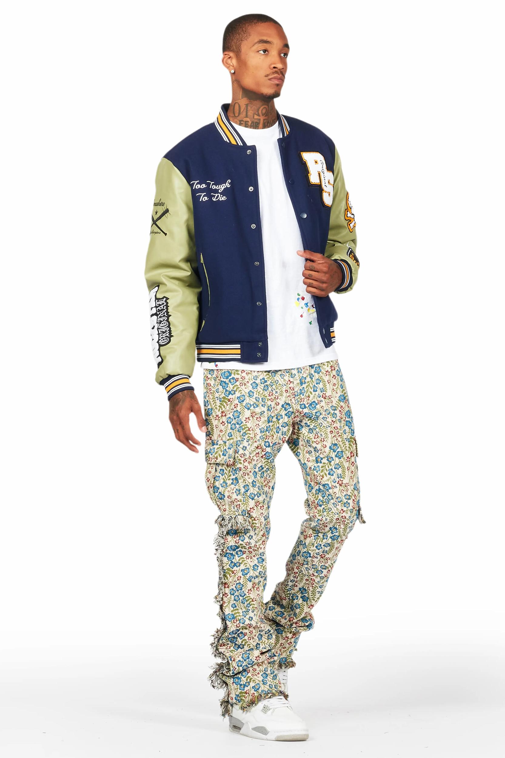 Shexter Navy Varsity Jacket Male Product Image