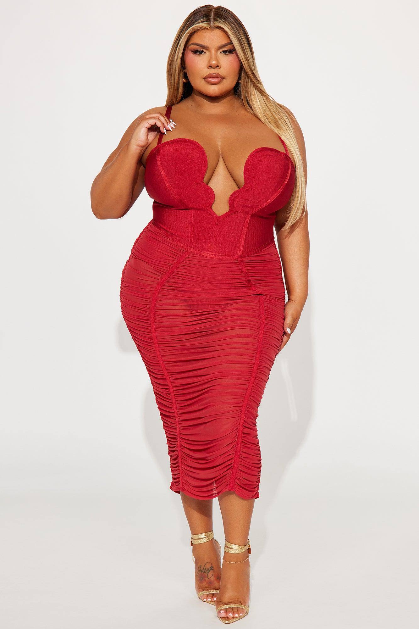 Analise Bandage Midi Dress - Red Product Image