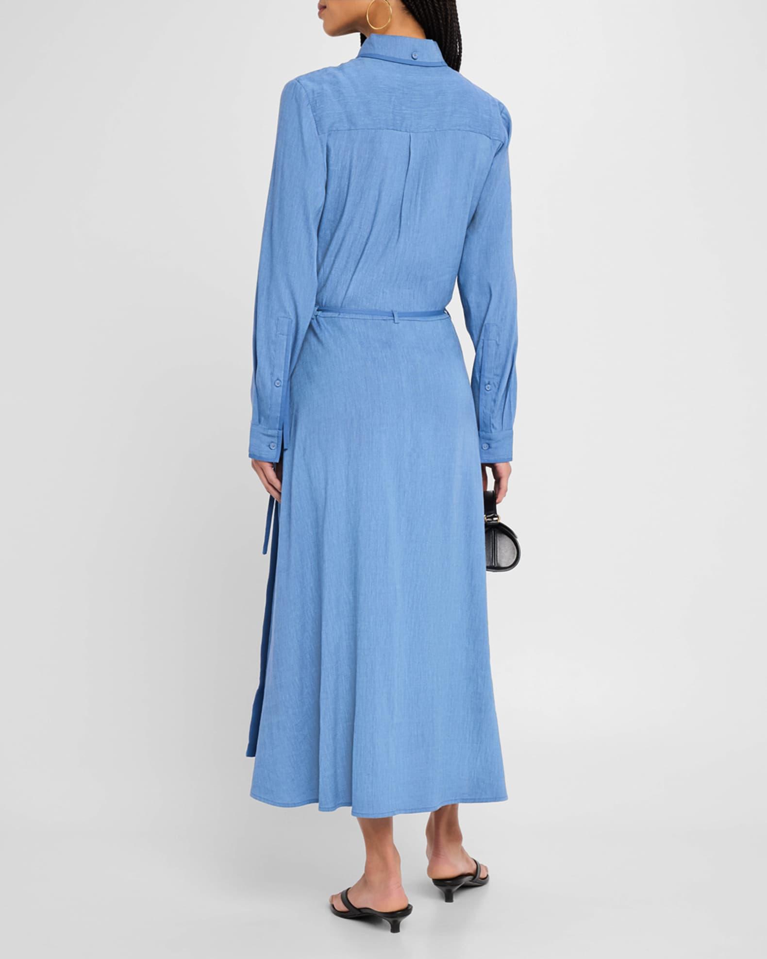 Lato Wrap Dress in Linen Slub Product Image