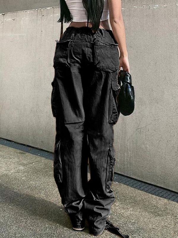 Vintage Pocket Patched Cargo Jeans Product Image