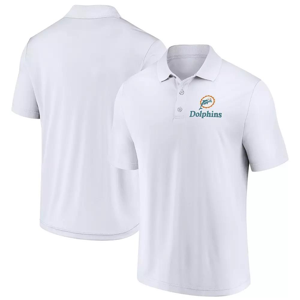 Men's Fanatics  White Miami Dolphins Vintage Polo, Size: Small Product Image
