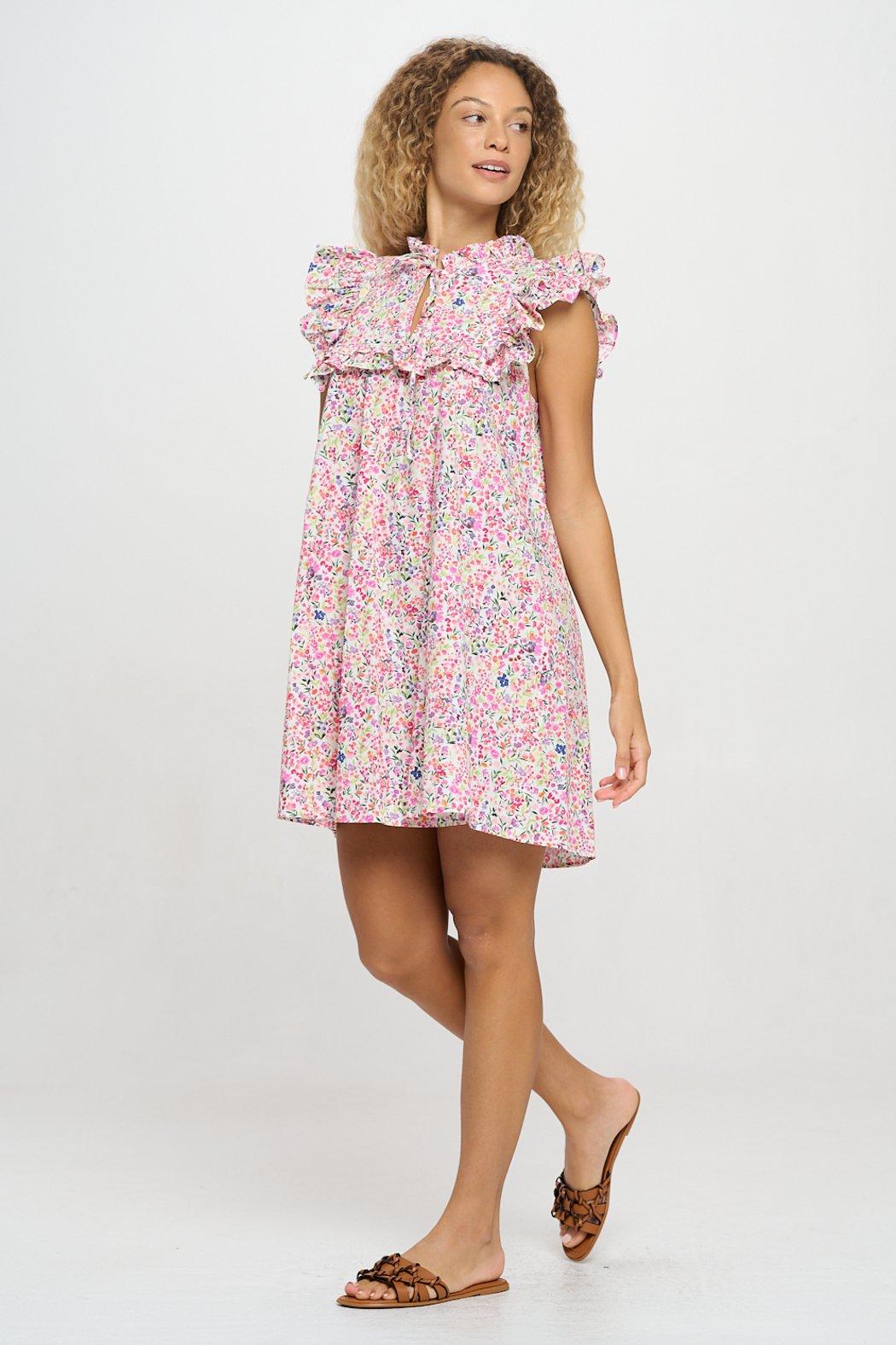 Petal Mosaic Short Dress Product Image