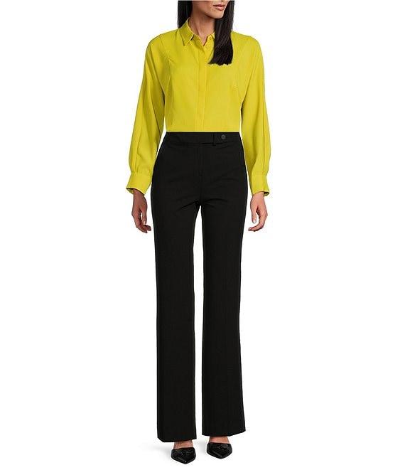 Investments Dolman Long Sleeve Button Front Point Collar Blouse Product Image