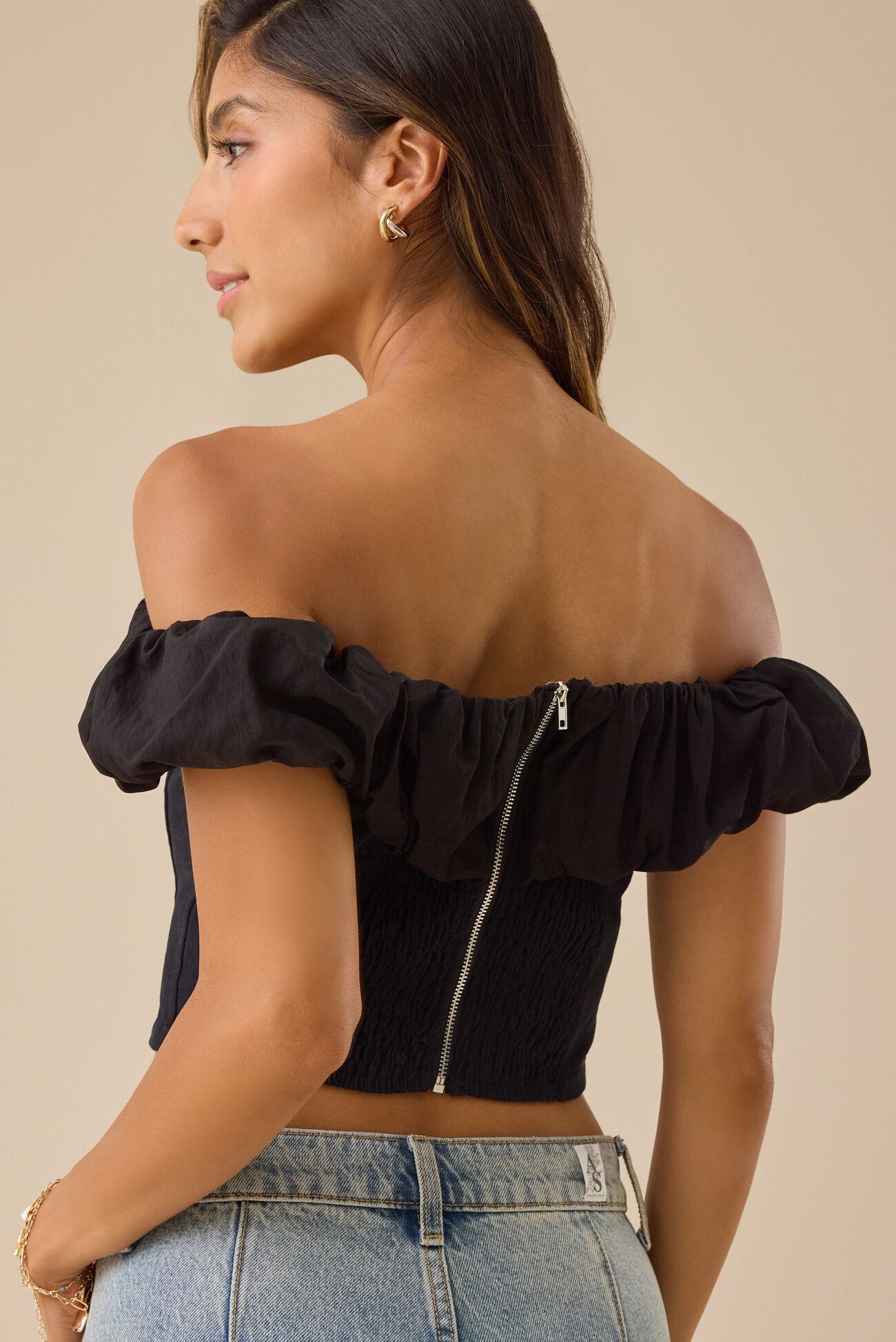 Sarah Off-Shoulder Crop Top Product Image