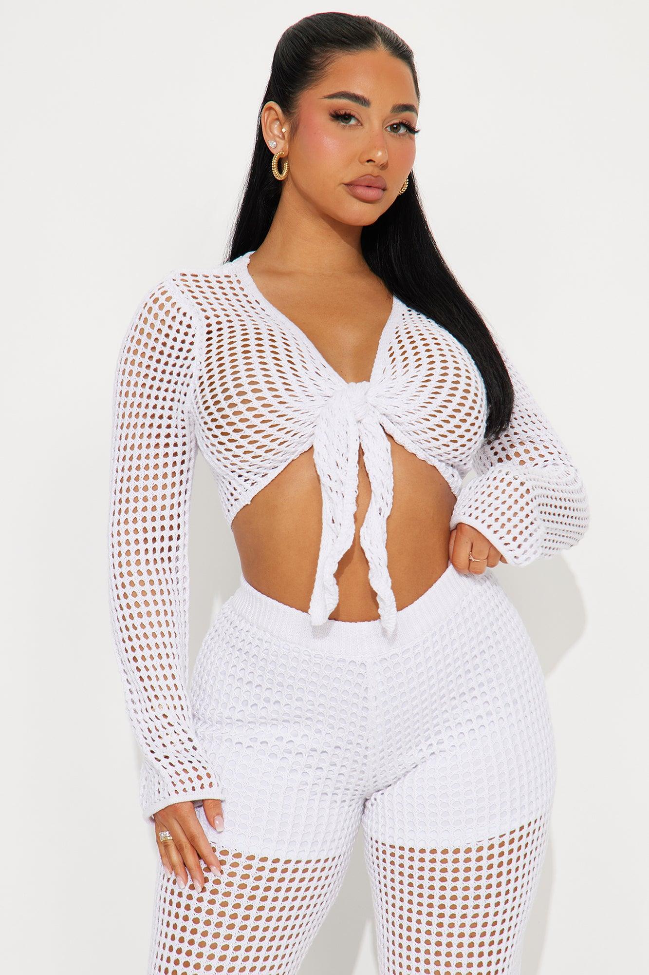 Annalee Crochet Pant Set - White Product Image