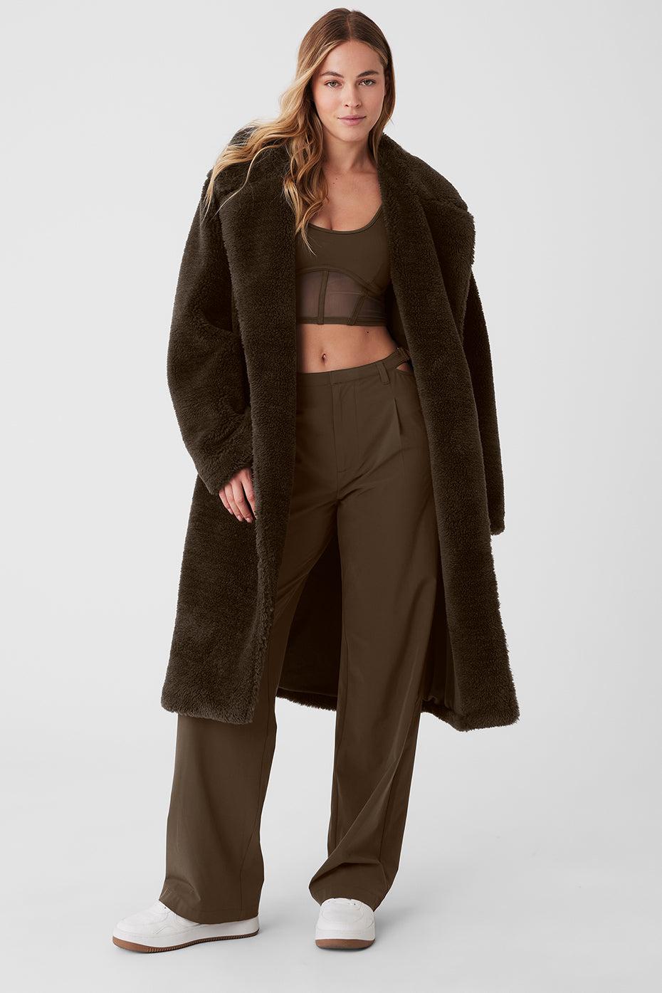 Alo Yoga | Oversized Sherpa Trench Jacket Brown Product Image