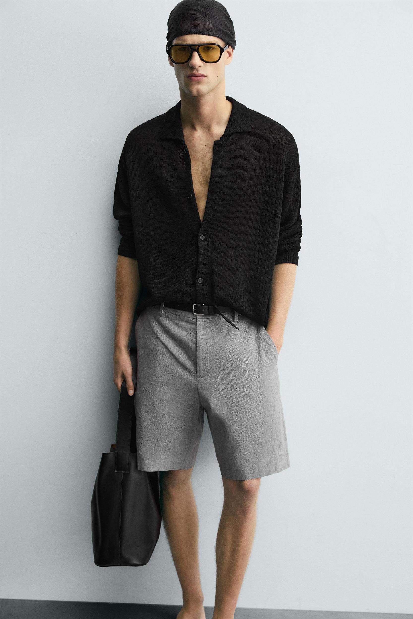 COTTON LINEN SHORTS Product Image