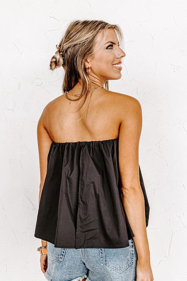 The Party Goes On Tube Top In Black Product Image