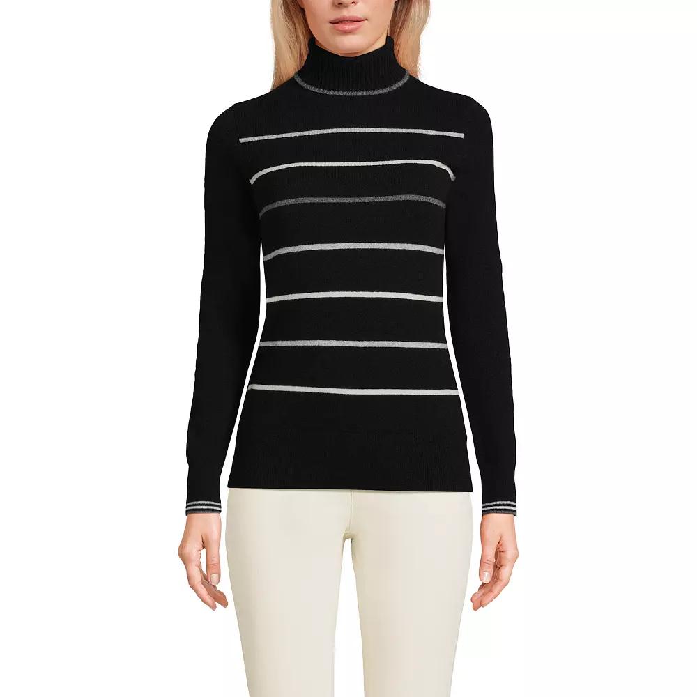 Women's Lands' End Turtleneck Cashmere Sweater,  Product Image