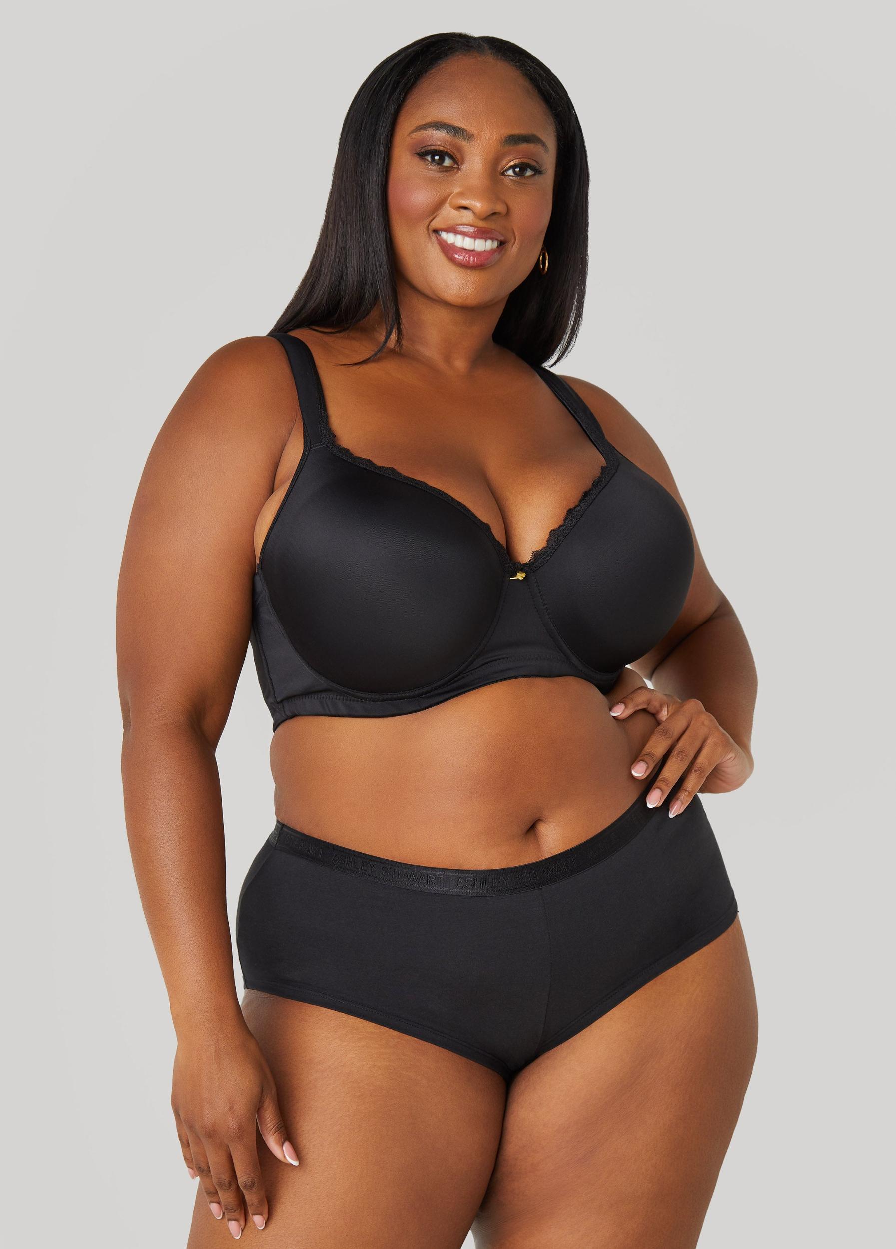 Plus Size Logo Cotton Blend Boyshorts Ashley Stewart Product Image