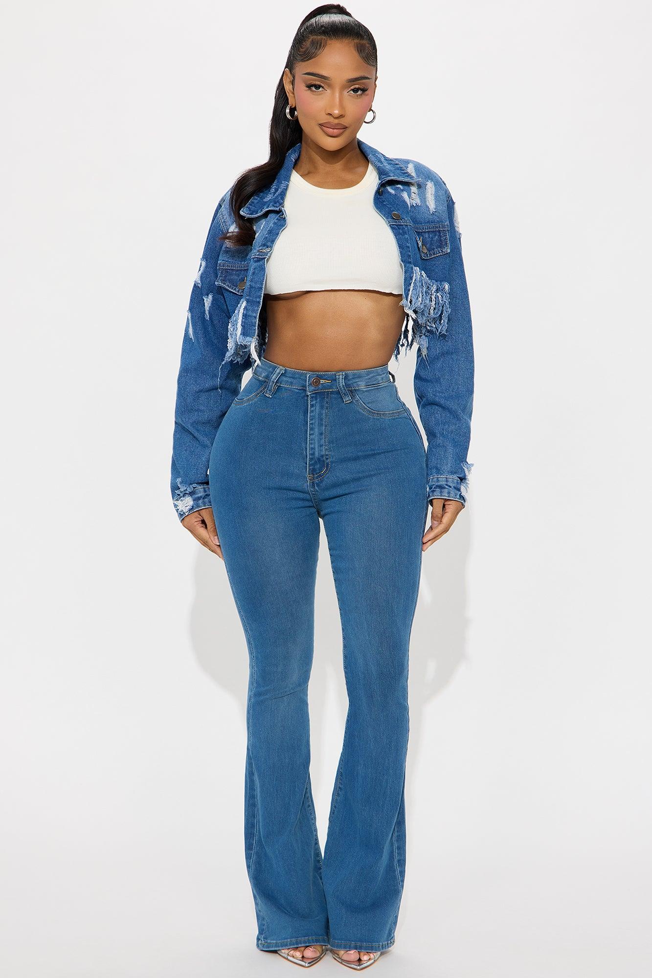 Soul Searching High Rise Flare Jeans - Medium Blue Wash Product Image