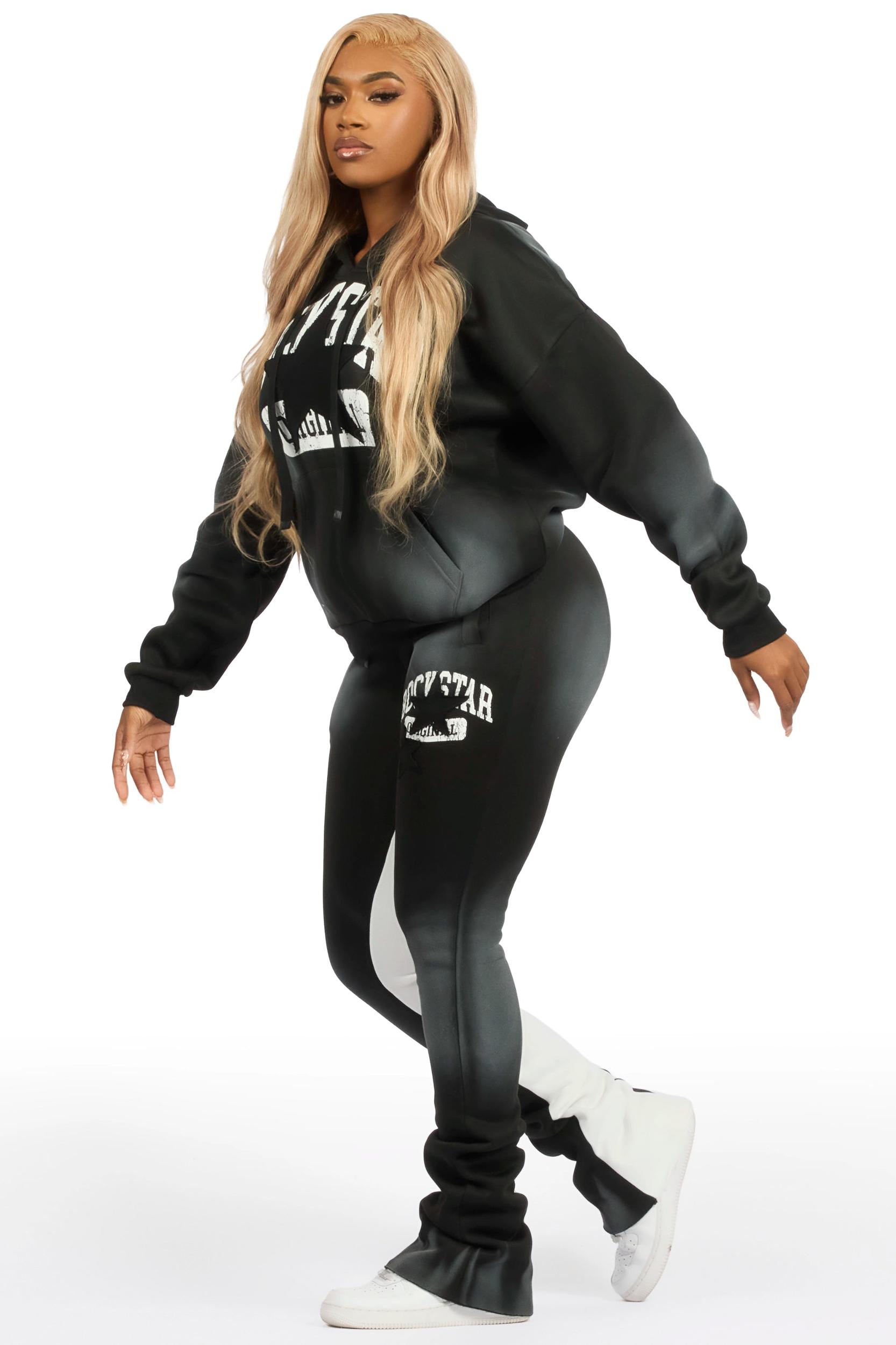 Donique Black Super Stacked Trackset Female Product Image