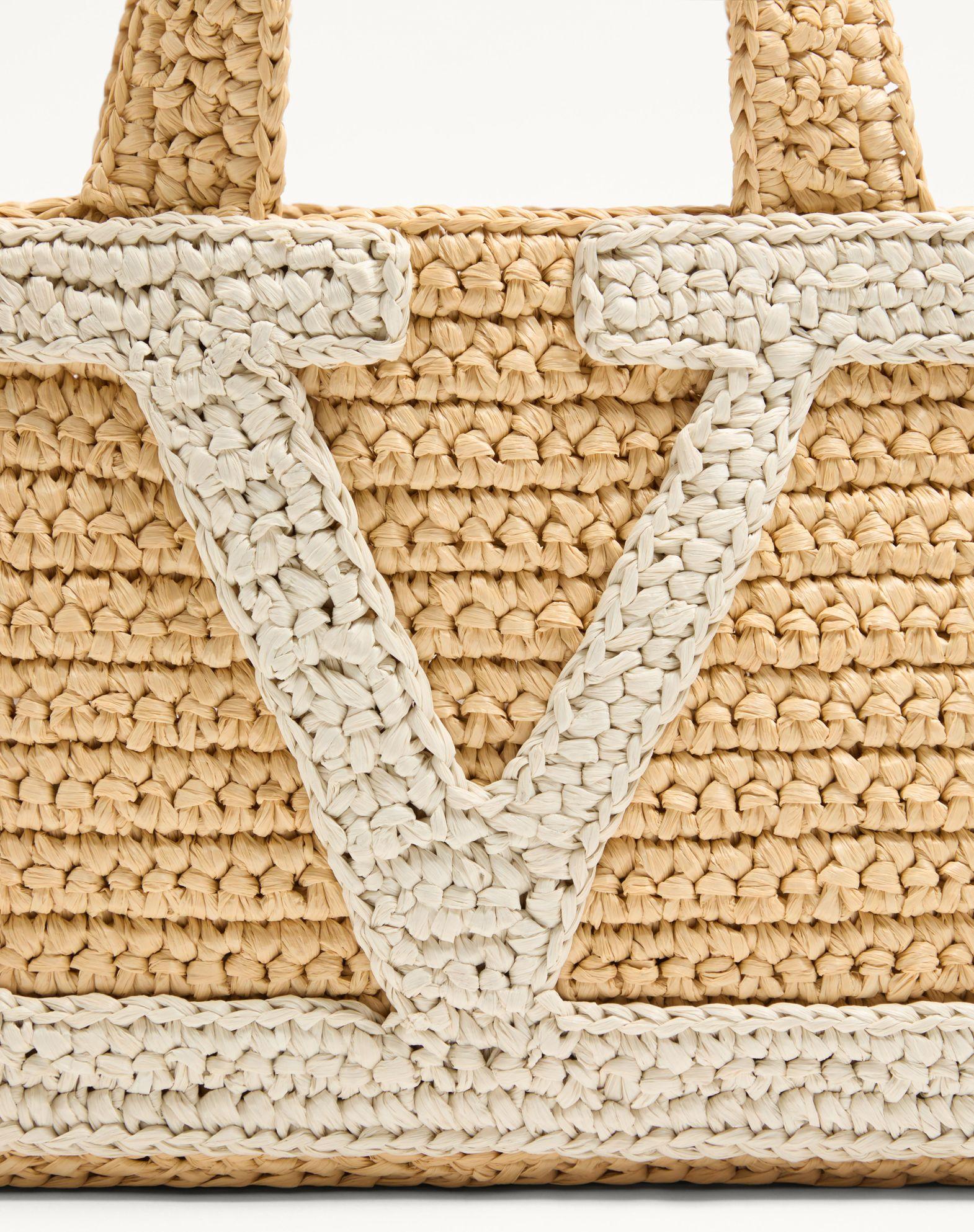 Valentino Garavani Viva Superstar Small Shopping Bag In Raffia Product Image
