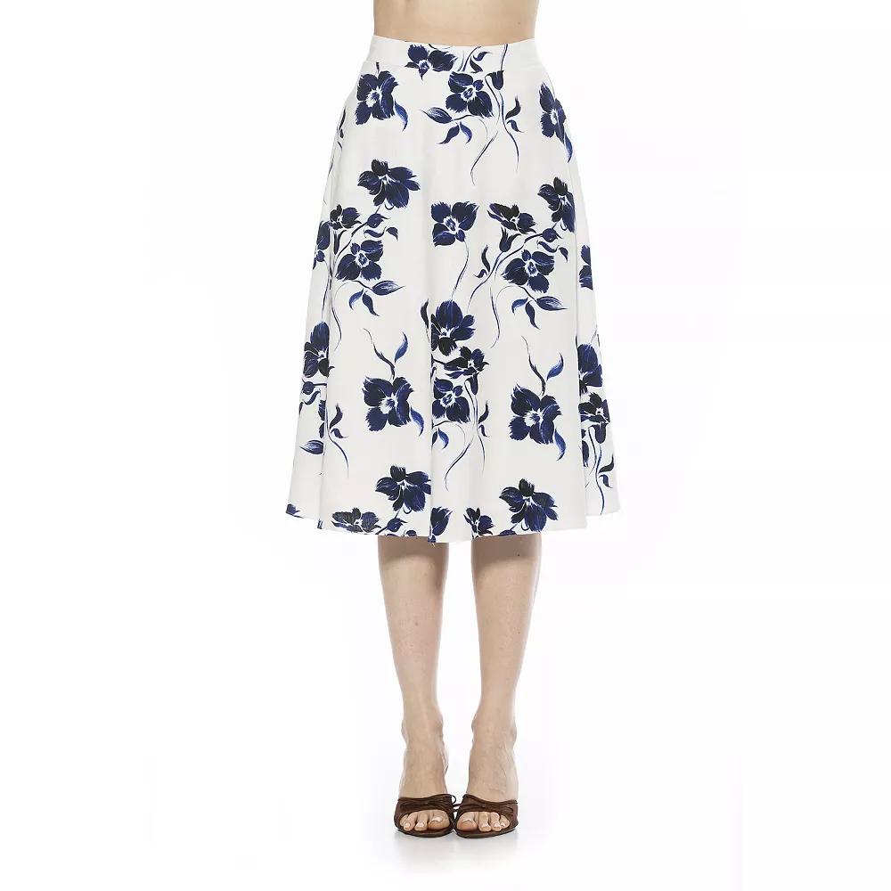 Women's ALEXIA ADMOR Mabel Midi Flared Skirt,  Product Image