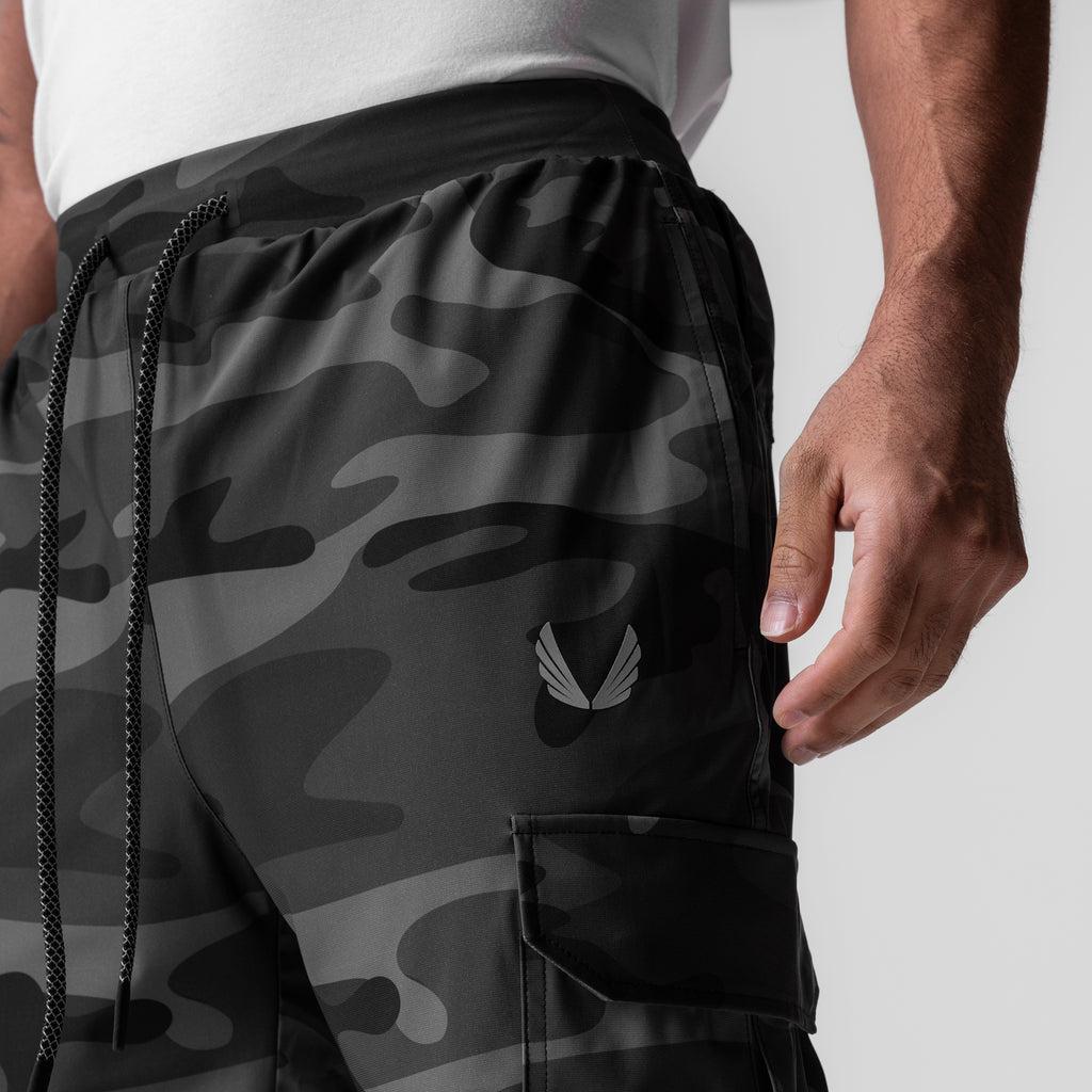 0825. Tetra-Lite® Cargo High Rib Jogger - Black Camo "Reflective" Product Image