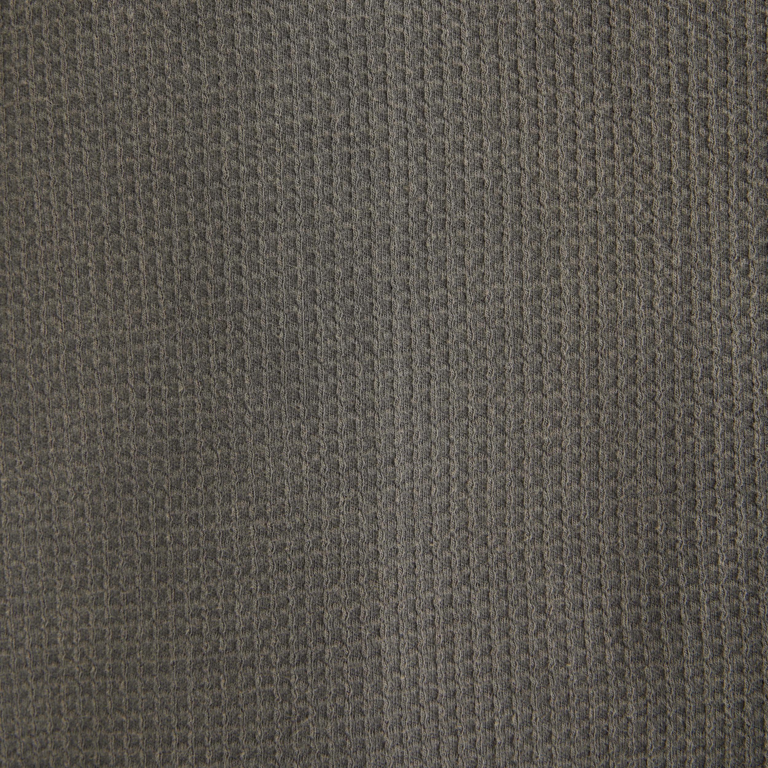 Long-Sleeve Grid Waffle Cropped Tee Product Image