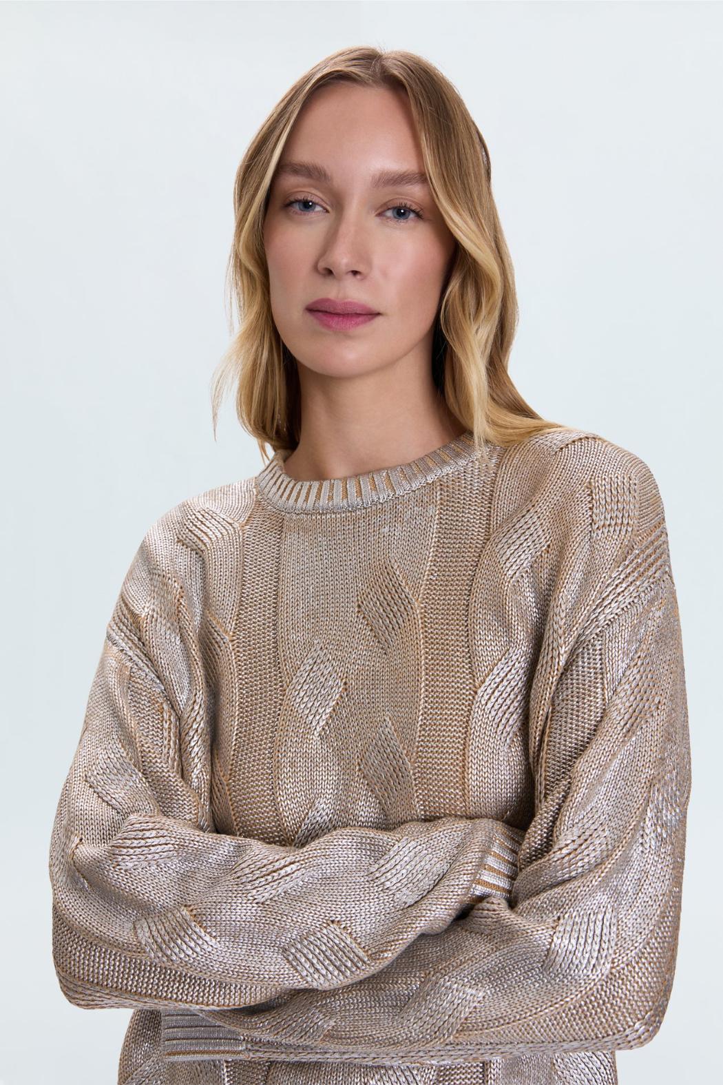"Everly" Met Cable Sweater Product Image