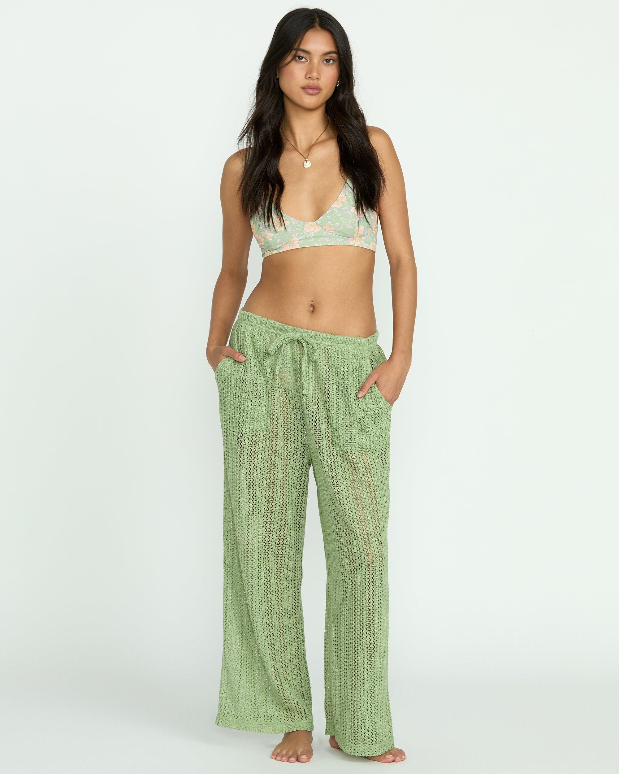 Tropic Beach Cover-Up Pants - Pistachio Female Product Image