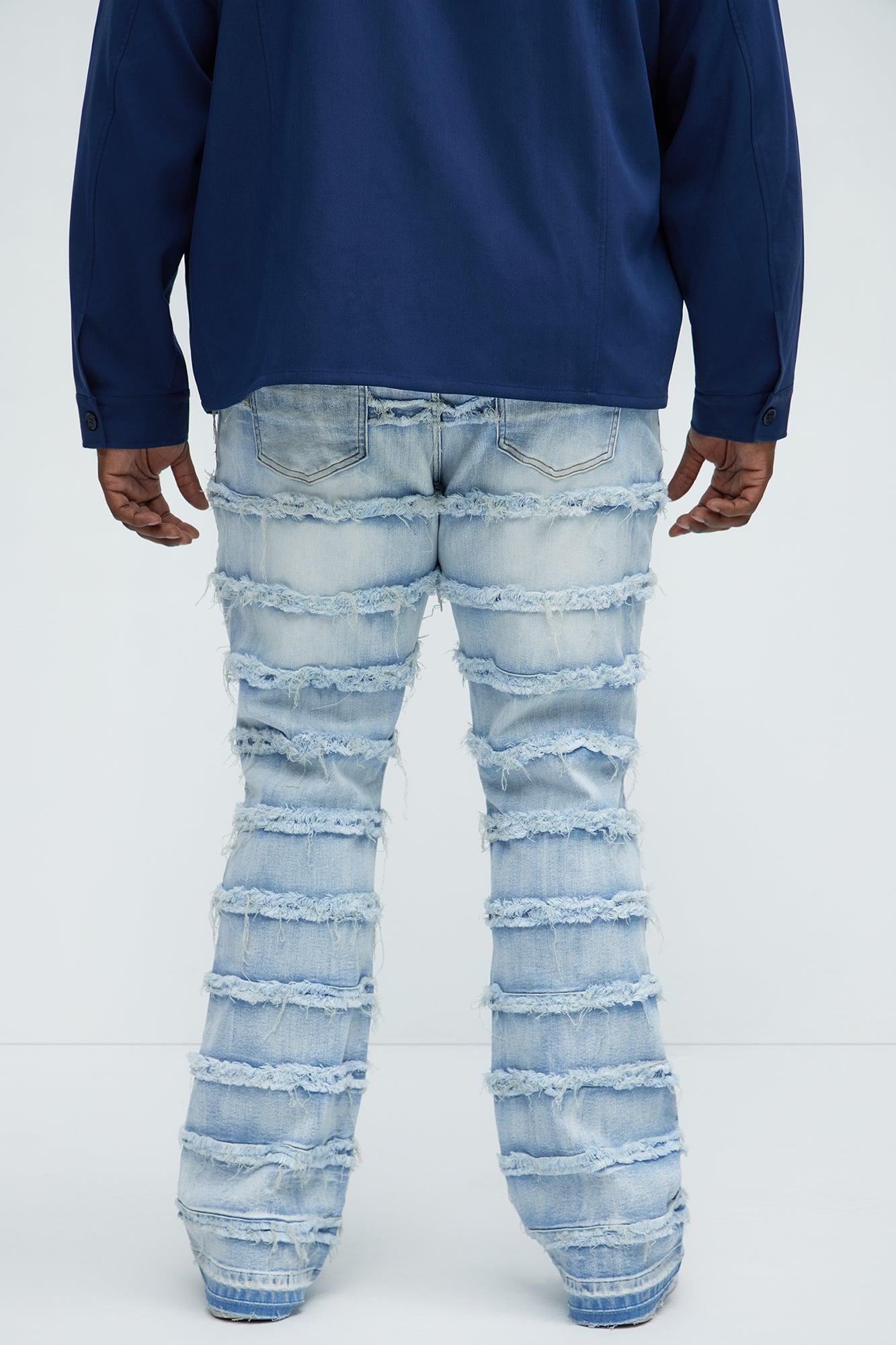 More Than You Frayed Slim Flare Jeans - Light Wash Product Image