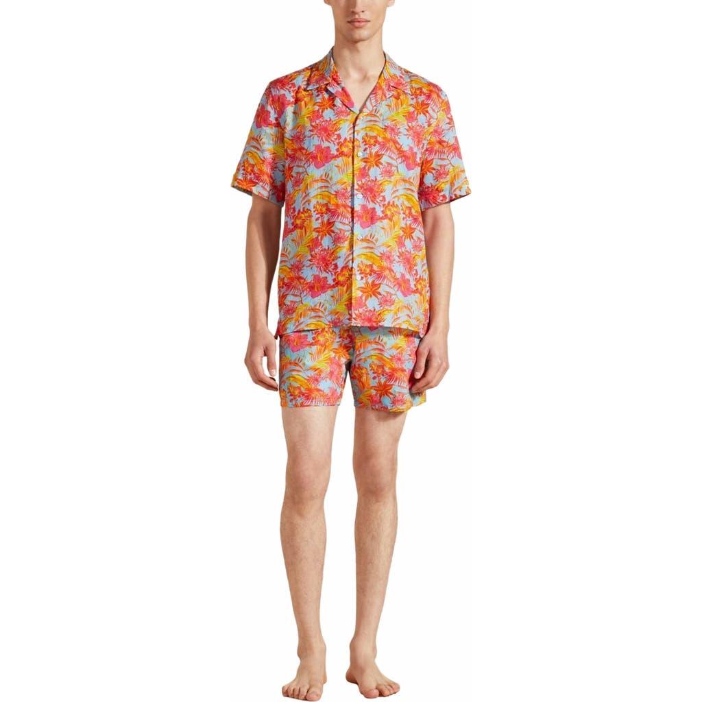 Vilebrequin Men's Bowling Linen Tahiti Flowers Shirt Product Image