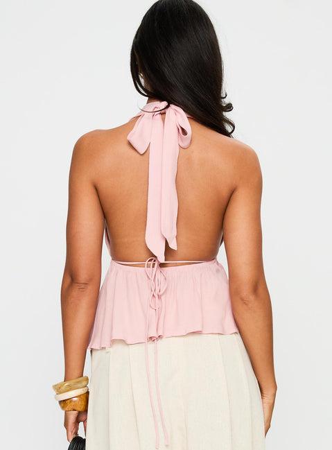 Saddler Halter Top Pink Product Image