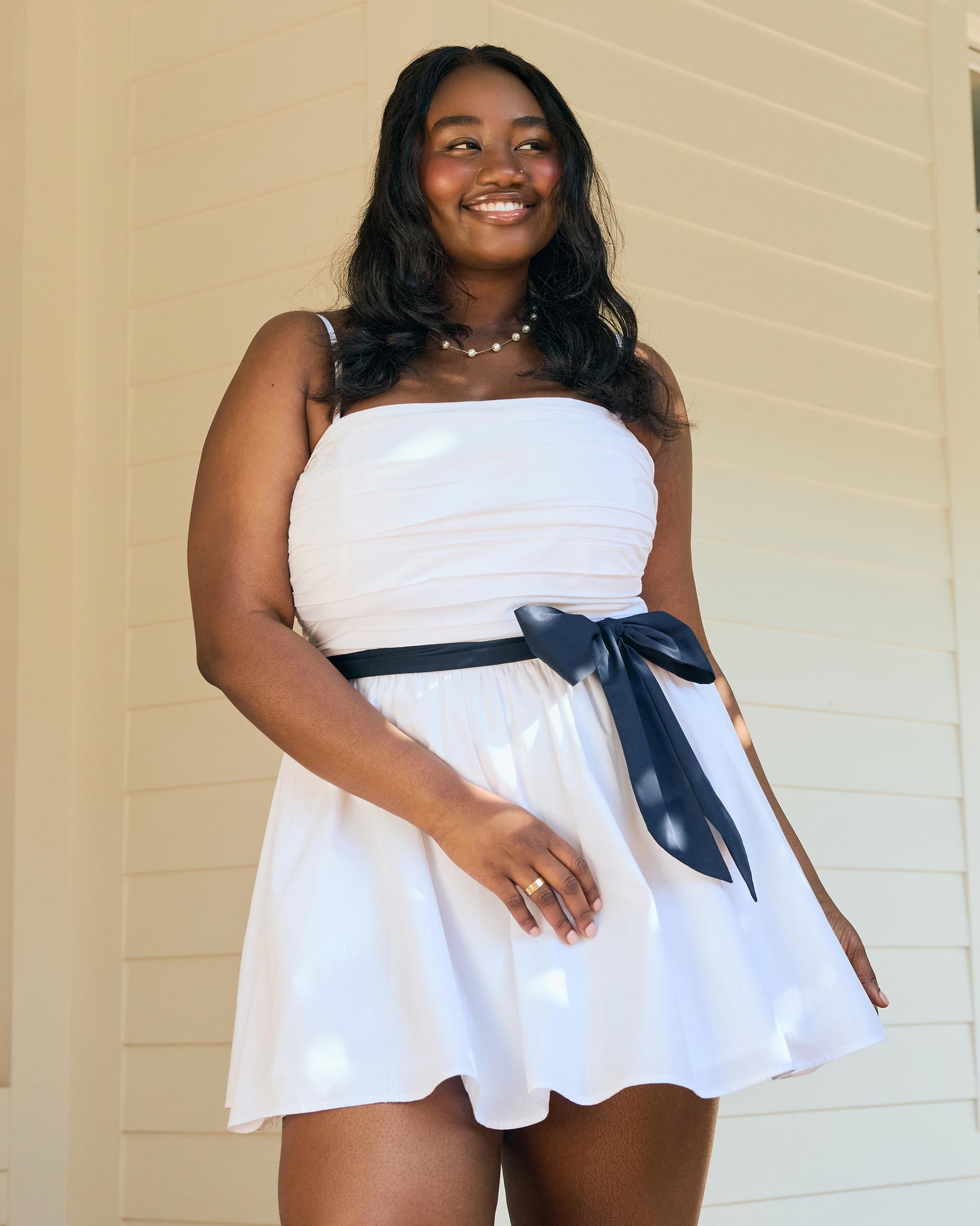 Strapless Bow Mini Dress Product Image