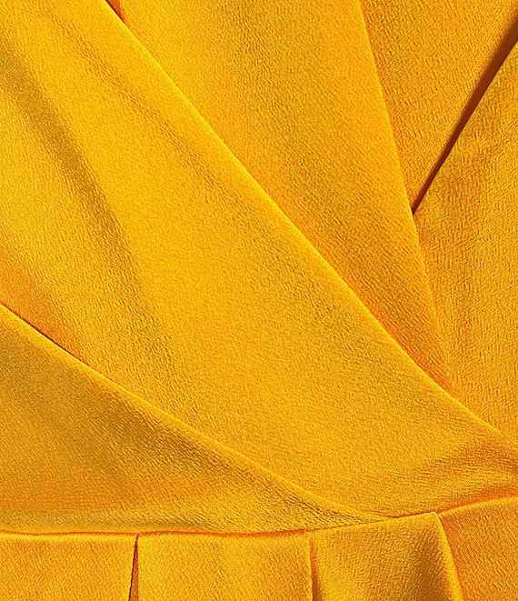 Alex Marie Hazel Surplice V-Neck Sleeveless Satin Asymmetrical Hem Midi Dress Product Image