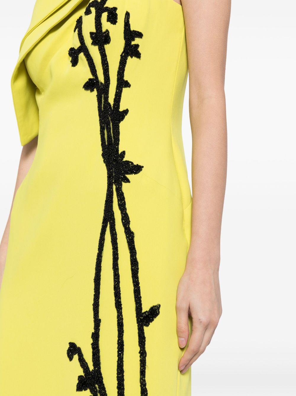 bead-embellished one-shoulder gown Product Image