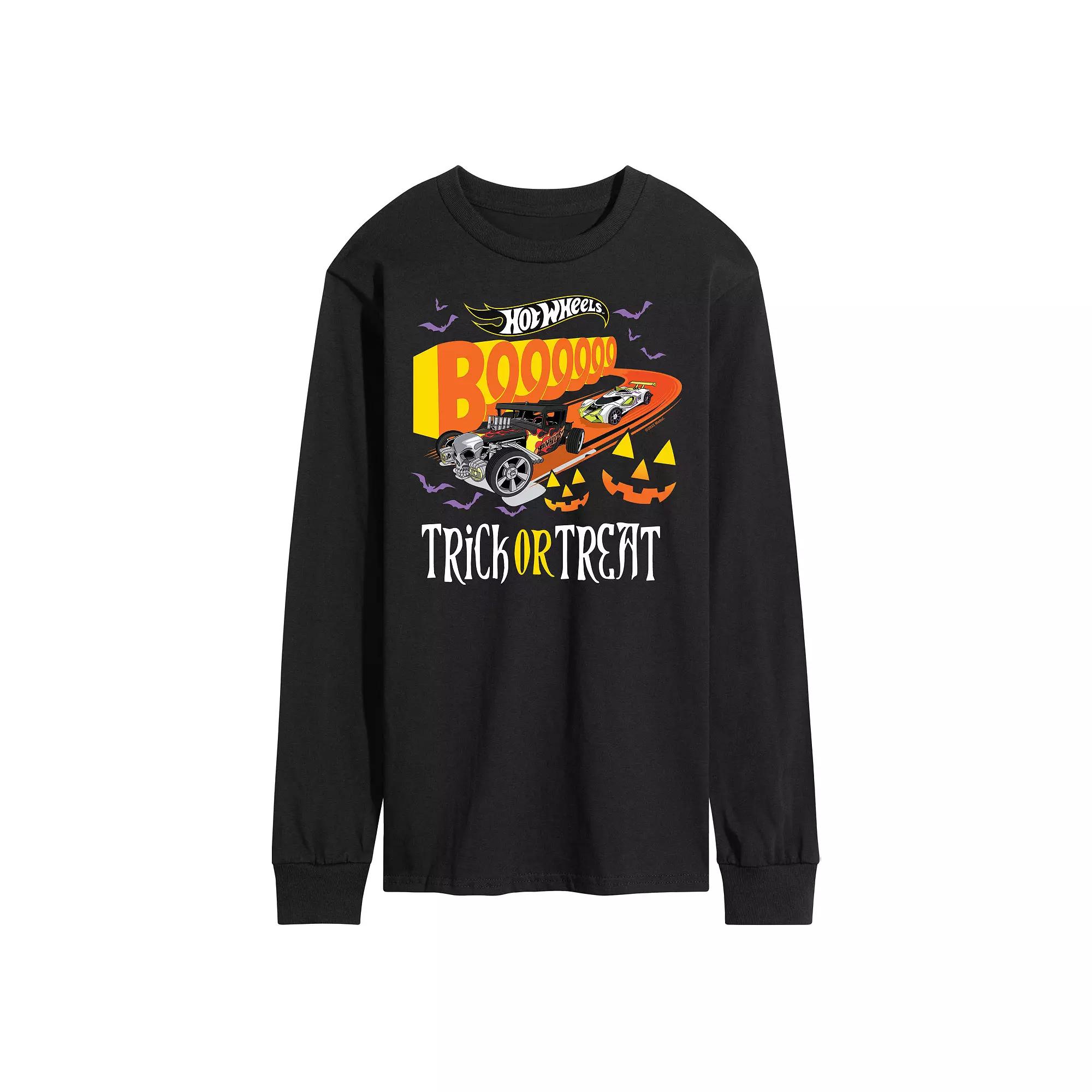 Men's Hot Wheels Trick Or Treat Long Sleeve Graphic Tee,  Product Image