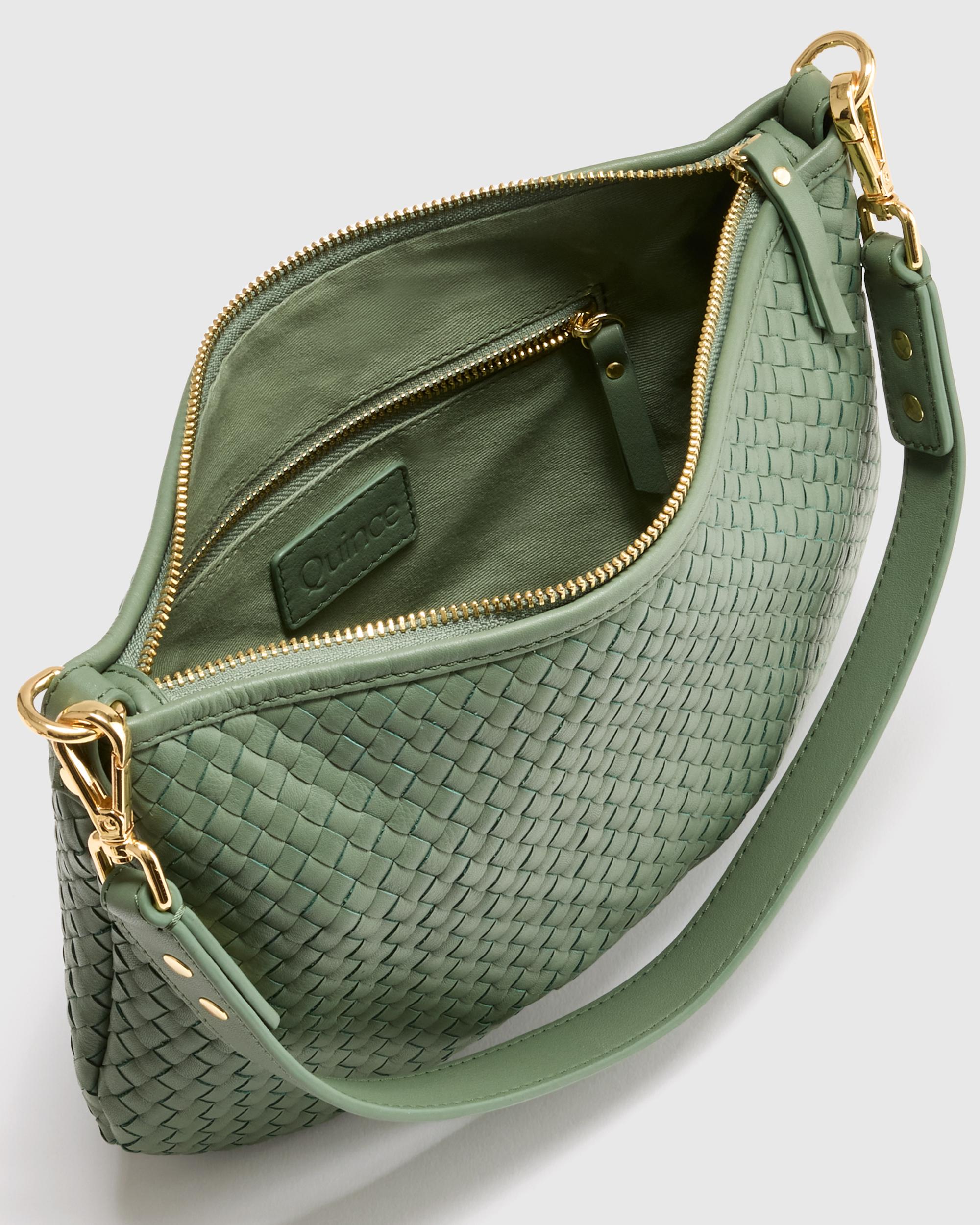 Quince | Women's Italian Handwoven Leather Mini Shoulder Bag Italian Leather Product Image