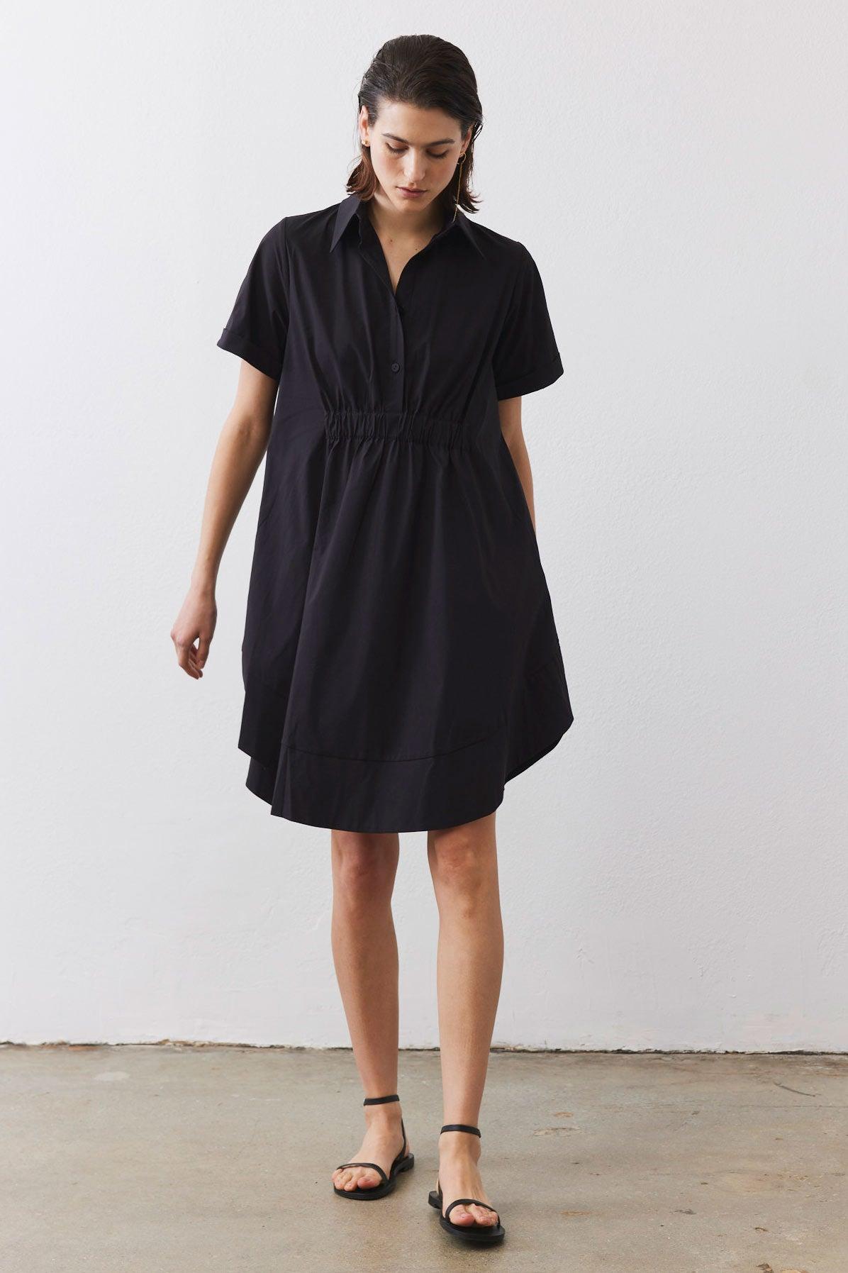 Oversized Pinch Waist Poplin Dress Product Image