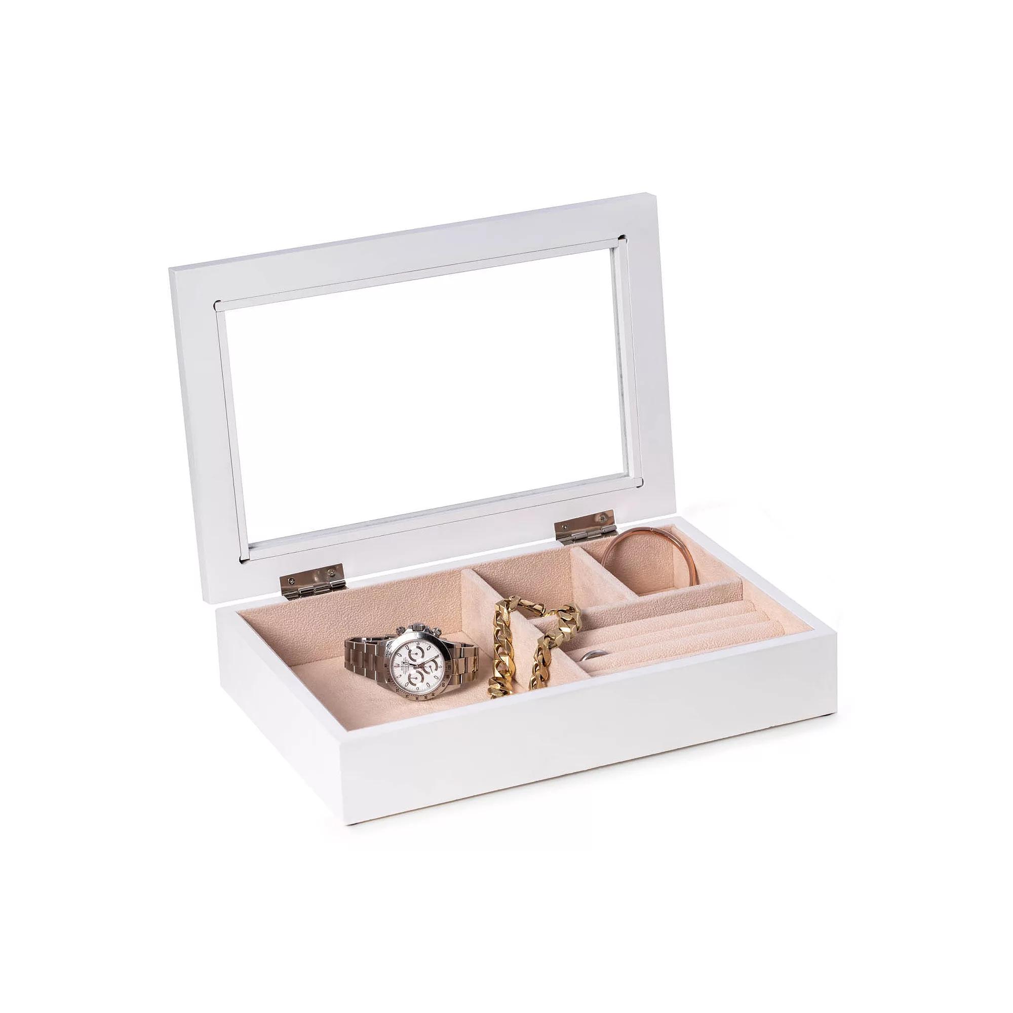 Penelope Monogrammed Wood Jewelry Box, Women's, Z Product Image