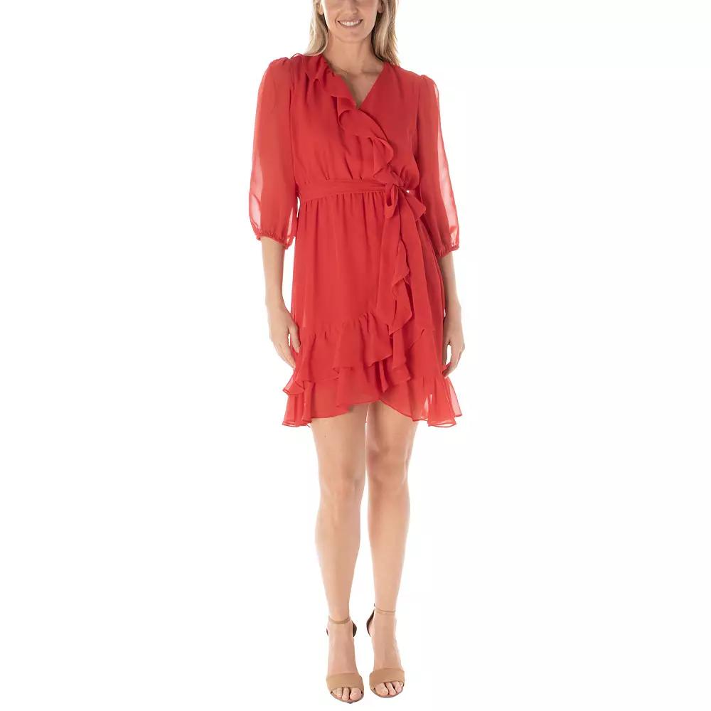 Women's Maison Tara Ruffle Faux Wrap Dress,  Product Image