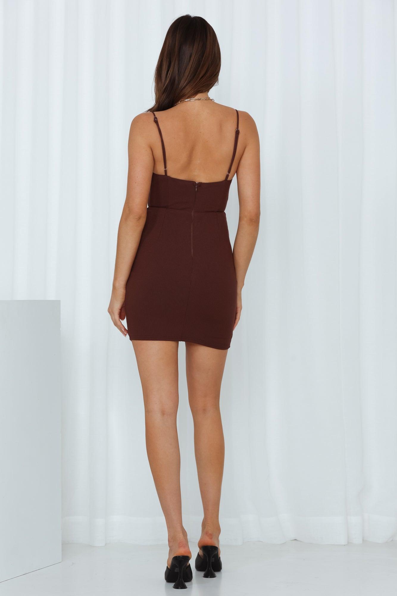 Sun Shining On Me Dress Chocolate Product Image