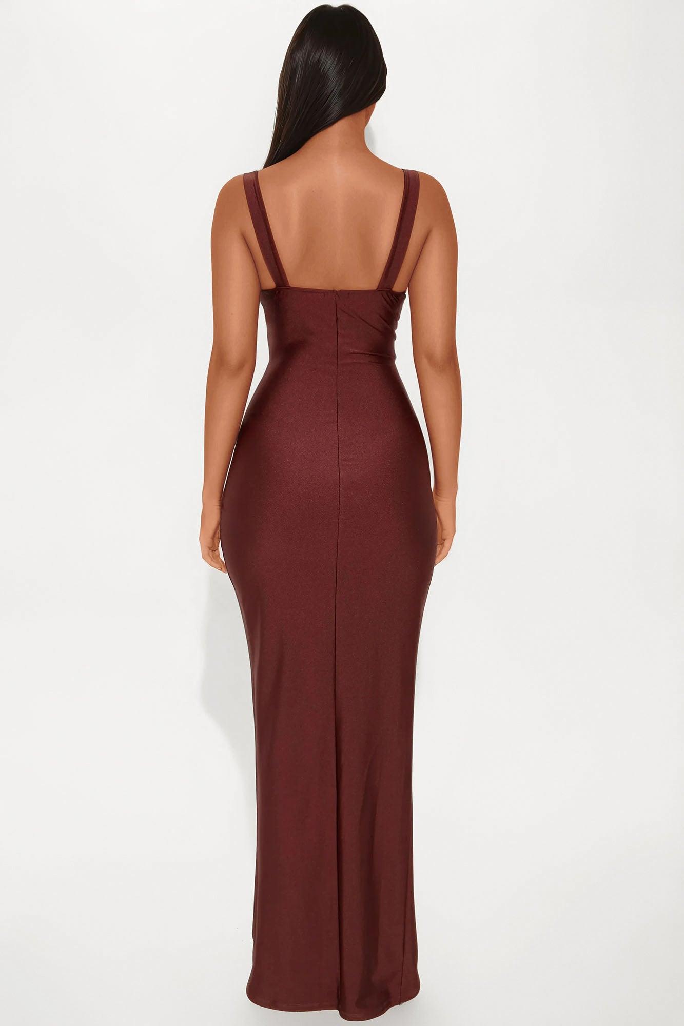On Scene Maxi Dress - Chocolate Product Image