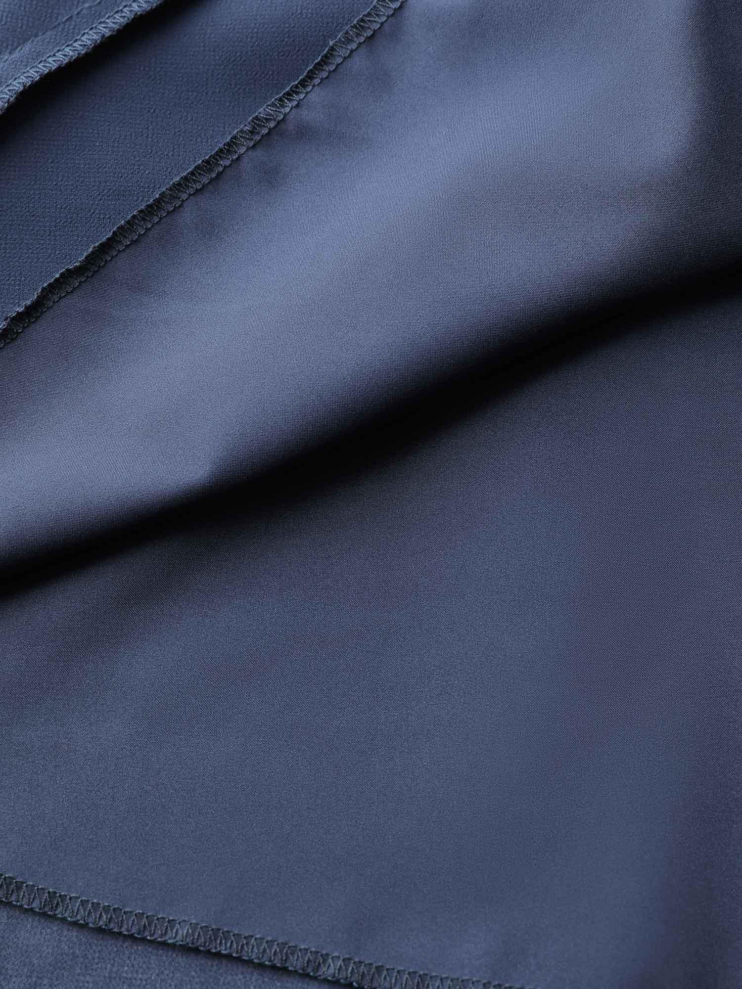 Belted Waist High Low Hem Midi Dress Female Product Image