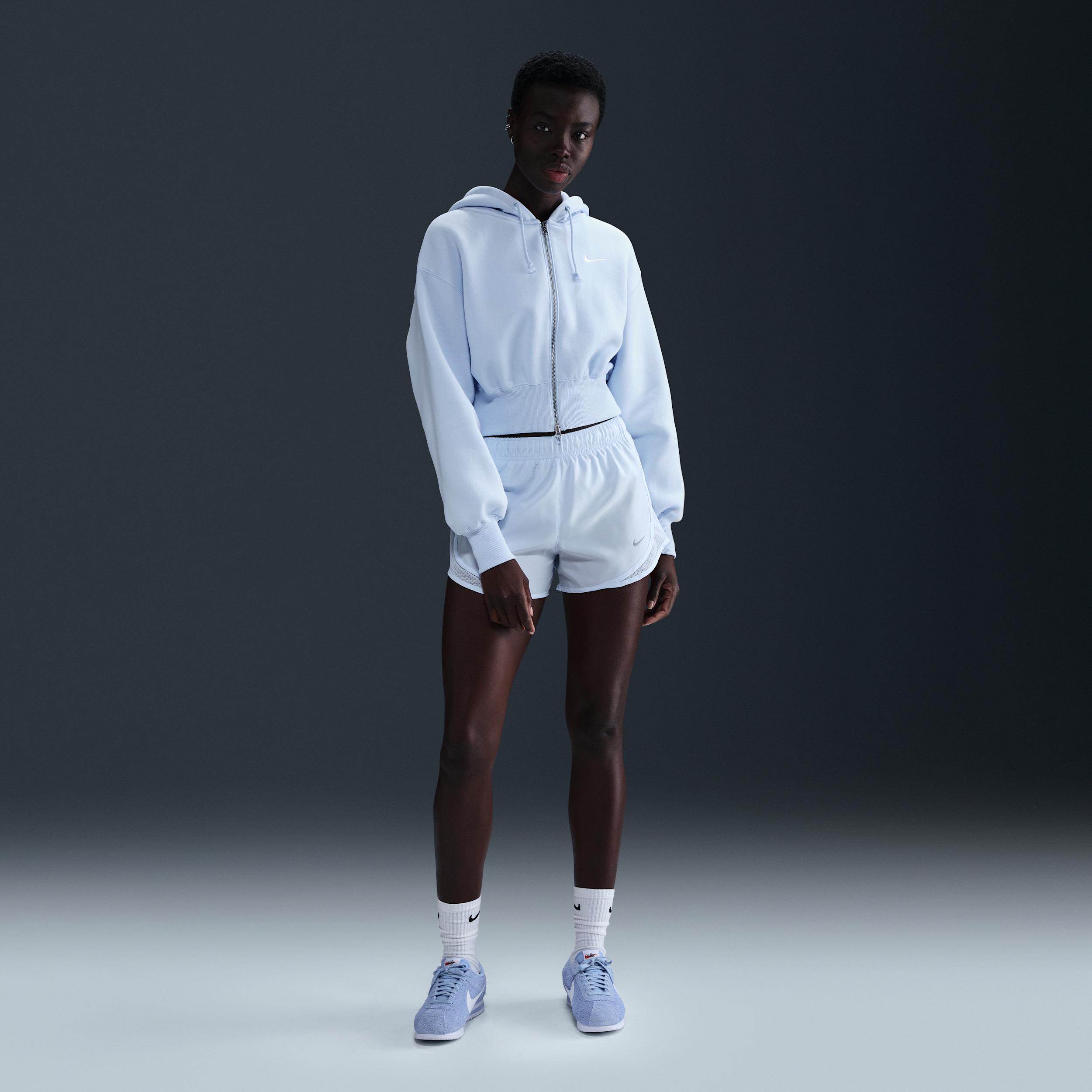 Womens Nike Sportswear Phoenix Fleece Loose Cropped Full-Zip Hoodie | HJ0940-423 Product Image