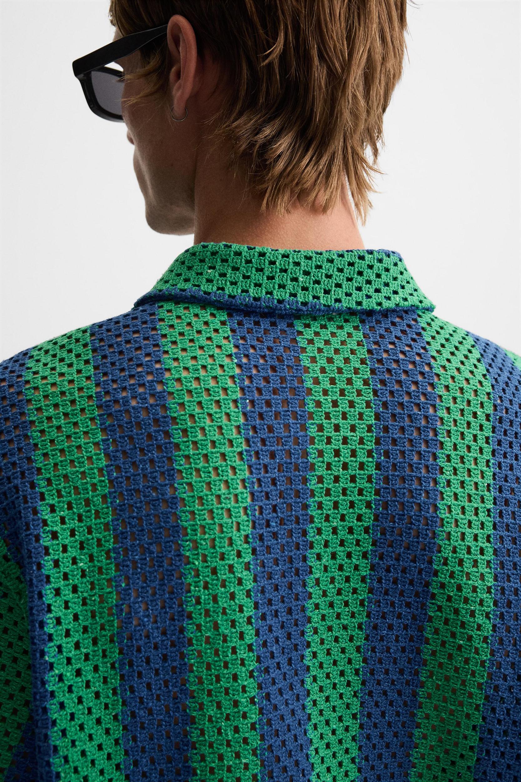 CROCHET TEXTURED SHIRT Product Image