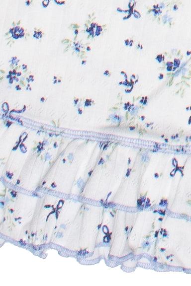 Pointelle Lace Trim Floral Dress Product Image