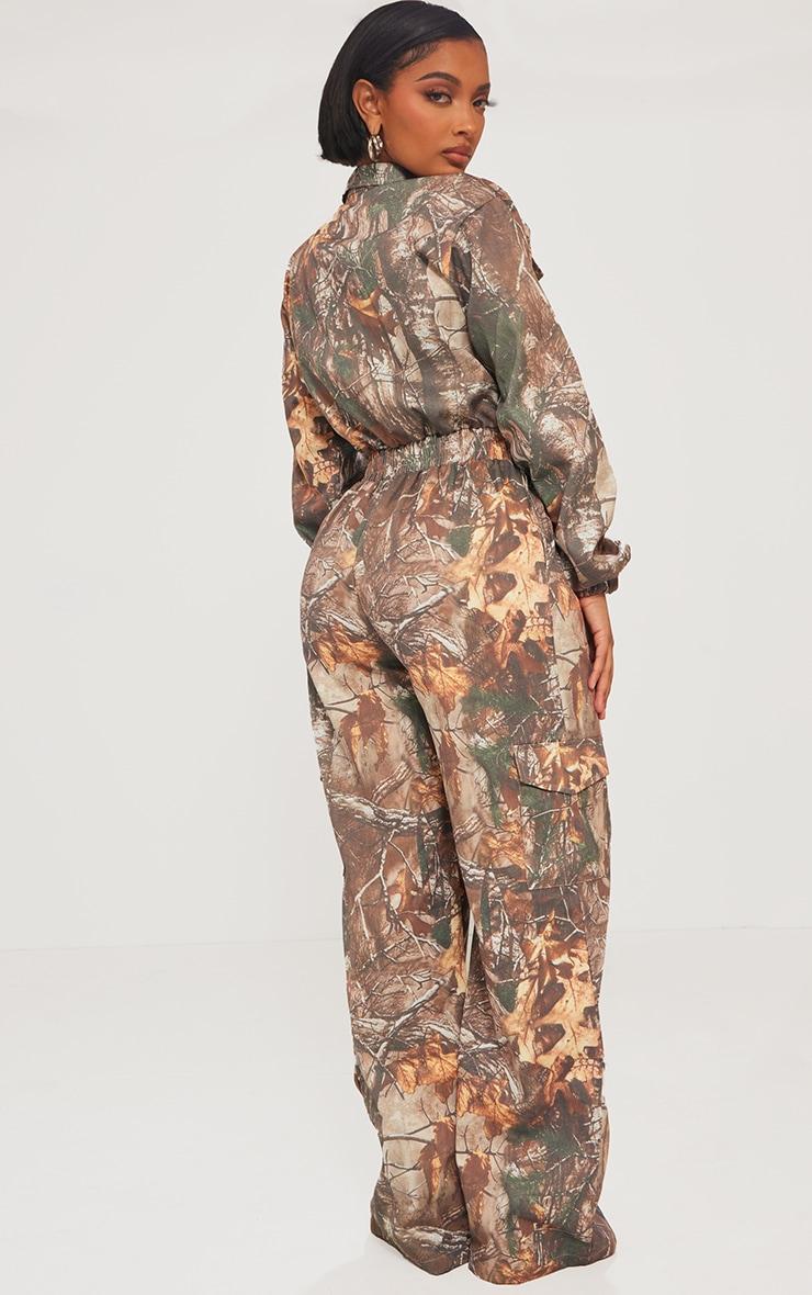 Shape Khaki Camo Printed Elasticated Waist Jumpsuit Product Image