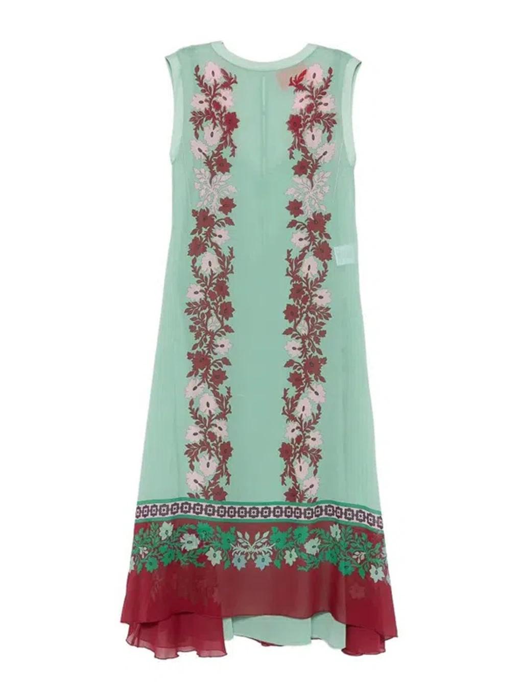 LA DOUBLEJ Silk Chiffon Printed Maxi Dress In Multi Product Image