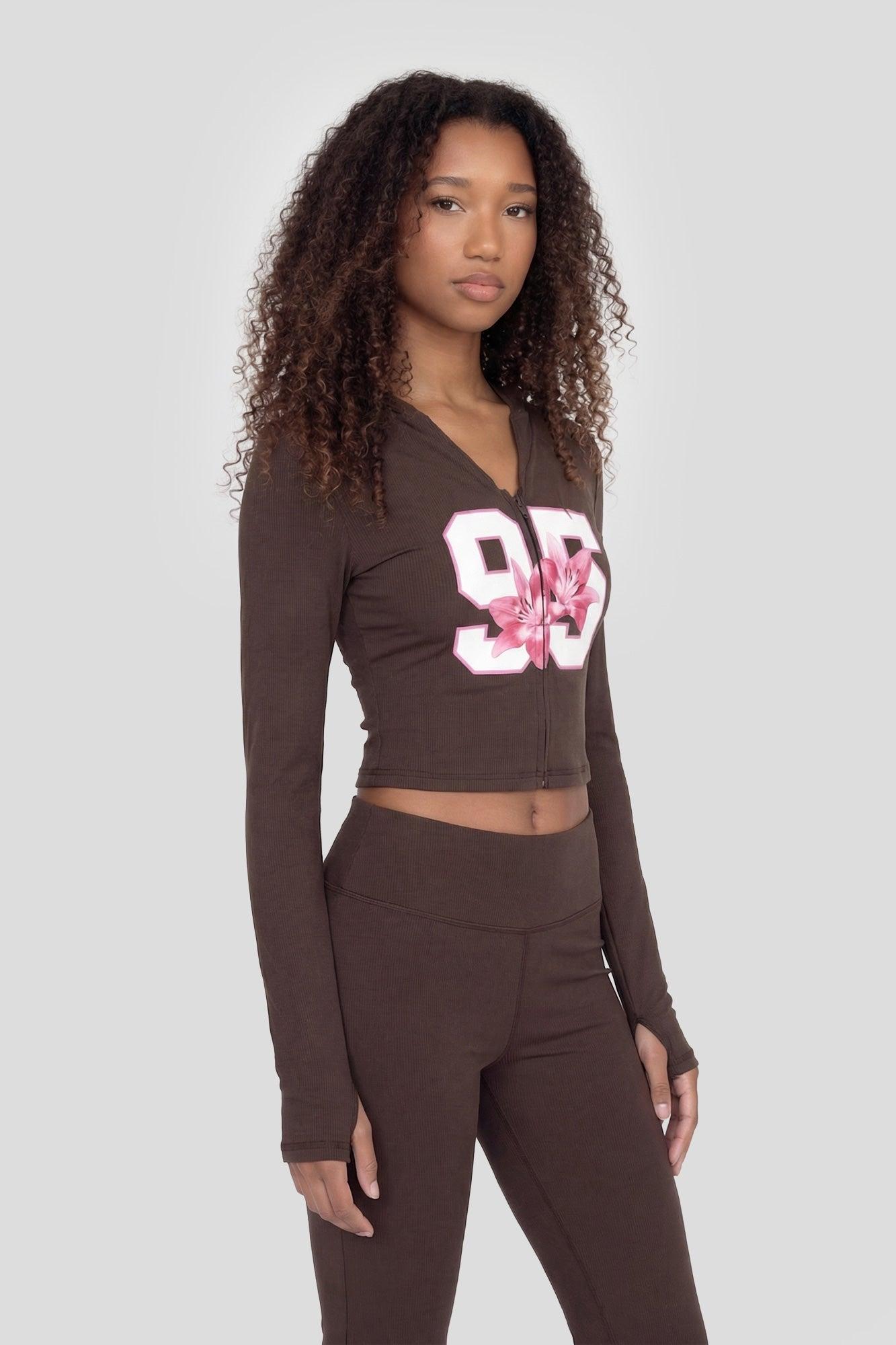 Active Graphic Cropped Zip-Up Hoodie Female Product Image