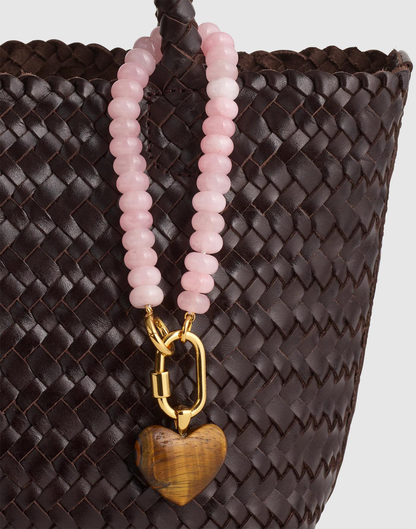 Beaded Heart Carabiner Bag Charm Product Image