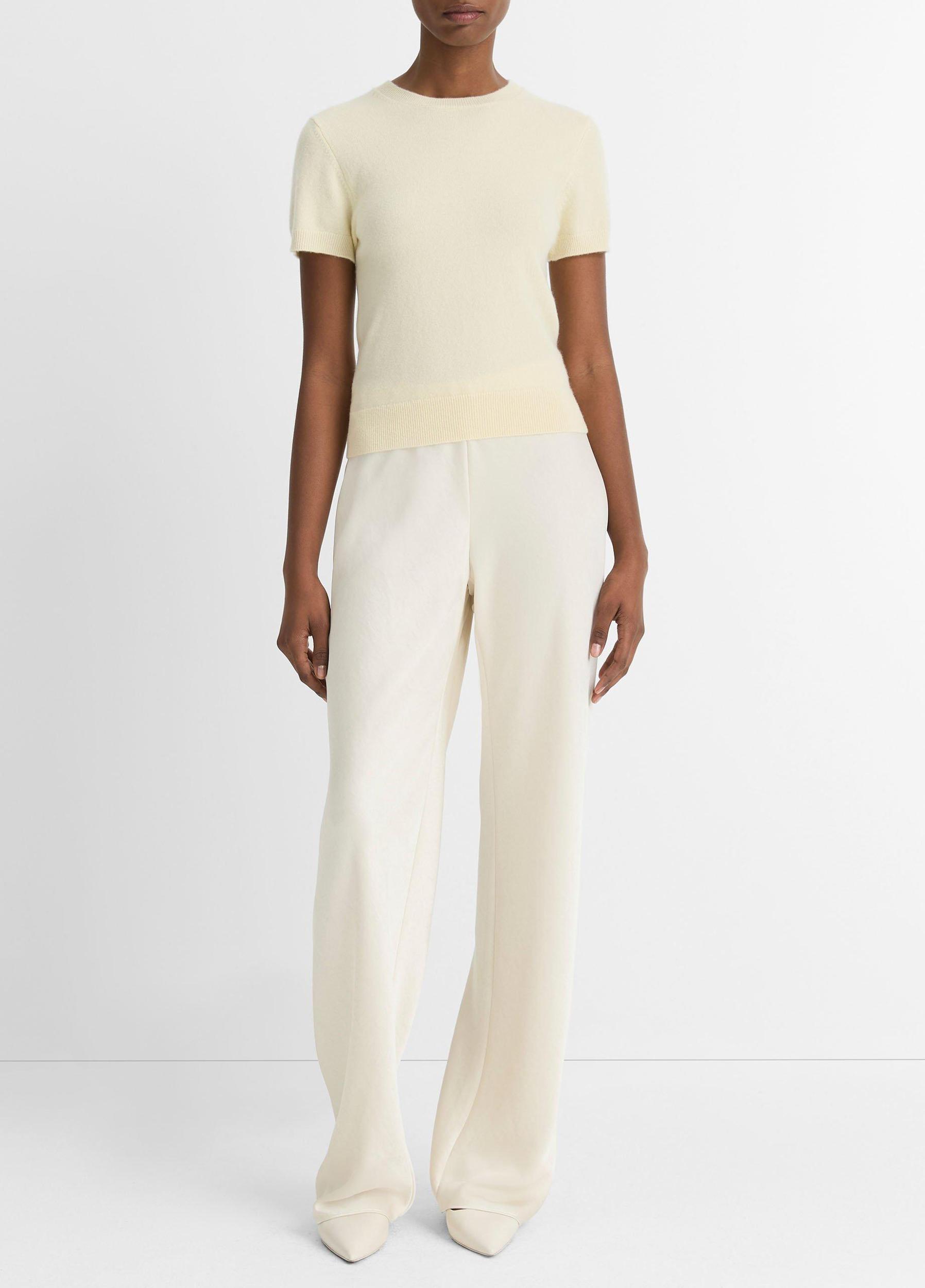 Womens Wool & Cashmere-Blend Short-Sleeve Sweater Vince Product Image