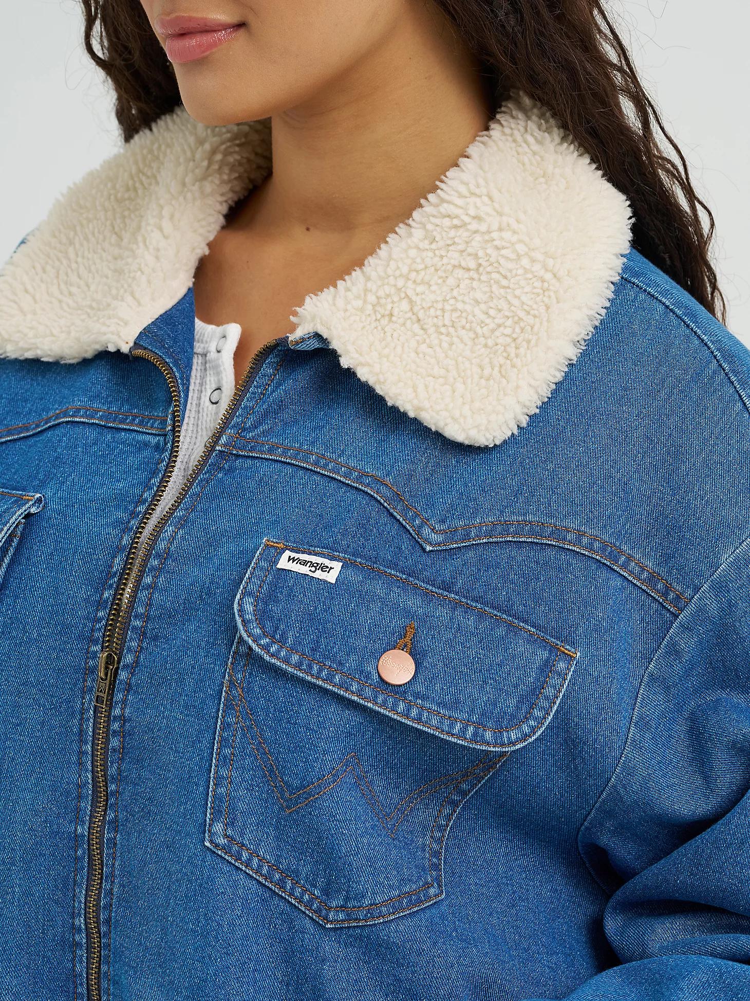 Women's Oversized Bomber Jacket in Azurite Product Image